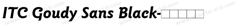 ITC Goudy Sans Black字体转换